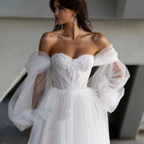 French Light Wedding Dress 2026 New Temperament Welcome Dress Super Xiansen Long Sleeve Small Tail Yarn High Sense HZ0517