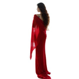 A Toasting Suit Senior Fishtail Red Bride Niche Wedding Morning Dress French Engagement Banquet Dress 2025 New HZ0517