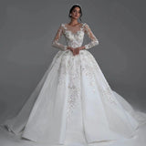 Wedding Dress 2026 Spring New Bride One-Word Fashion Sexy Thin Lace Wedding Dress Tail Size HZ0517