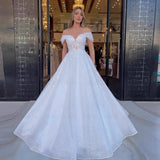 One-Word Shoulder Main Wedding Dress 2026 New Temperament Bride Drag-Tailed White Luxury Simple Fairy Pregnant Small HZ0517