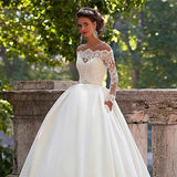 Wedding Dress 2026 New Bridal Handikin Long Sleeves Thin Fashion Big Tail Big Size Wedding Dress HZ0517