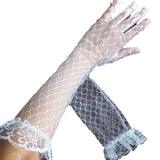 New White Long-Glove Bride Wedding Red Gloves Summer Lace Mesh Wedding Breathable Accessories HZ0517