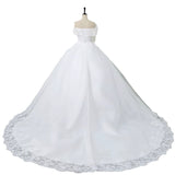 One-Word Shoulder Bridal Wedding Dress 2026 New Thin Temperament Wedding Main Yarn Big Pggy Poncho Tail Wedding Dress HZ0517