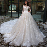 2026 Short-Term Collar White Middle-Waist Elegant Word For Medium And Long Cotton Wedding Dress Supply HZ0517