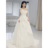 Brased Lightweight Wedding Dress 2026 New Southeast Asian French High-End Main Yarn Travel To Shoot A Small Simple Out Of The Yarn HZ0517