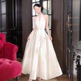 Evening Dress 2026 New French Simple And Generous Dens, Hanging Neck Temperament Sleeveless Dress Dress Dress HZ0517