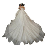 Wedding Dress 2025 New Bridal Yarn Tail Small Man Together To Go Out Of The Yarn Temperament Simple Thin White HZ0517
