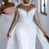 Tailed Wedding 2026 New African Mermaid Removable Wedding Dress Wedding Dress HZ0517