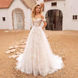 French One-Word Shoulder-Light Wedding Dress 2025 New Bride Simple High-End Sense Of Yarn Femininity Main Wedding Dress HZ0517