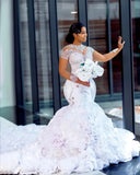 Lace Tail Wedding Dress New Bride Wedding Wedding Wedding Dress Photo Temperament Dress Dress HZ0517