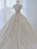 Starry Sky French Main Wedding Dress 2026 New Bridal Temperament High-End Luxury Heavy Industry Tail Court Style High Sense HZ0517