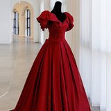 Wedding Toasting Winter Cover Arm New Wine Red Vertiny Bride Wedding Thanks Banquet Dress Is Thin HZ0517