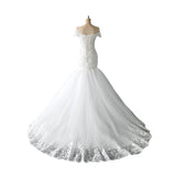 Light Main Wedding Dress Woman 2026 New Word Shoulder Bride Goes Out Super Xiansen Simple Tail HZ0517