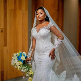 New Large-Size Heavy Industry Dress African Bride Sexy Body-Pupling Fishtail Wedding Dress HZ0517