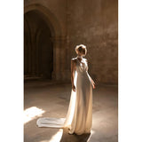 French Light Yarn White Evening Dress Dress Women's New Banquet Temperament Can Usually Wear The Host's Famous Woman Hanging Long Model HZ0517