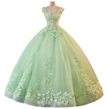 High-End Green Wedding Dress 2026 New Thin Retro Color Yarn Dress HZ0517