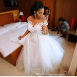 2026 Spring New African Mermaid Wedding Shoulder Lace Lace Size Fashion Travel Photo Wedding Dress HZ0517