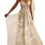 Wedding Dress 2026 New Shoulder Deep V-Neck Slimming Lace Sexy Bag Shoulder Tail Wedding Dress HZ0517