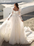 Temperament Wedding Dress French Sexy Tailing Heavy Industry Net Yarn Printing Bridal Main Yarn 2026 Summer New HZ0517