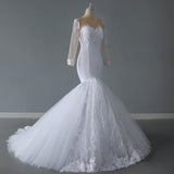 2026 New Wedding Dress Super Fairy Studio Photography Theme Light Yarn Lace Fish Tail Repair Street Shooting Outside Wedding Dress HZ0517