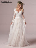 Long-Sleeved Lace Wedding Dress 2026 New Tulle Sexy Temperament Elegant Back HZ0517