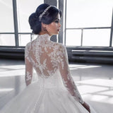 2026 New Bridal Wedding Dress Lace Twive Twives Long Sleeve Main Wedding Dress HZ0517