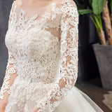 Full-Sleeved Wedding 2026 New Lace New Luxury Prom Dress Wedding Wedding Ceremony Summer HZ0517