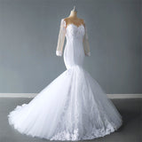 Supply Wedding Dress Bride Tail 2026 New White Breast Lace Simple Xiansen Wedding Dress HZ0517