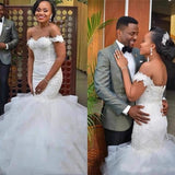 Wedding Dress Woman 2026 New Fishtail Wedding Bride Wedding Dress Large Size White Thin Shoulder Wedding Dress HZ0517