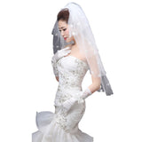 2025 New Bride Wedding Long Gloves Wedding Lace Lace Short White Bow Accessories HZ0517