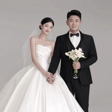 Brased Light Wedding Dress White Spring And Summer New Bridal Yarn High-End Yarn 2025 French Retro Dress Women Sleeveless HZ0517
