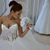 2026 Ball Wedding Dress Pneussom Princess Bride Beaded Lace Fairy Wedding Dress HZ0517