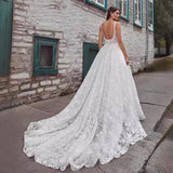 Bridal Wedding Dress White Sexy Sling Stripe -2026 Elegant Super Fairy Temperament Tail Wedding Dress HZ0517