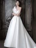 Korean-Style Densted Simple Light Wedding Dress New Small Bride Goes Out To Greet The Family HZ0517