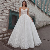 Bridal Wedding Dress White Sexy Sling Stripe -2026 Elegant Super Fairy Temperament Tail Wedding Dress HZ0517