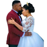 Lace Wedding 2026 New Long Temperament White Adult Dress Mid-Rise Princess Longsleeve Wedding HZ0517