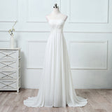 Wish Temperament Wedding Dress With A Long And Thin Simple Wedding Dress HZ0517