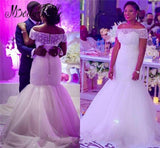 2026 New Wedding Dress Bridal Fishtail Shoulder Lace Wedding Dress HZ0517