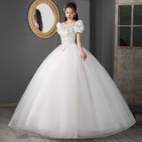 Wedding Dress French 2025 New Bridal Princess Small Simple Retro Light Yarn Bubble Sleeve Large Size Wedding Dress F86 HZ0517