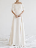 White Dress Registration Certificate Thin Bride To Take Pictures Of The Yarn Light Yarn Simple Travel Yarn HZ0517