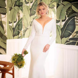 Wedding Wish New Sexy V-Neck Fashion Wedding Dress Show Skinny Model 2025 HZ0517