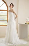 New French Yarn Yarn Shaft Skinny Simple Sweet Wind Bridal Light Yarn Outdoor Lawn Wedding Dress HZ0517