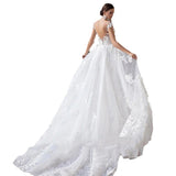 2026 New Dream Round Collar Showing Thin Fishtail Lace Wedding Dress White Bride Drag Two-Wearing Event HZ0517