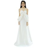 French Brae Light Wedding Dress New Bride Simple Mori Style Out Of The Yarn Temperament Engaged White Small Dress Dress HZ0517