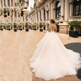 French Linden Brae Wedding Dress New Simple Strapping Thin Princess Ponbo Skirt Bride Wedding Yarn HZ0517