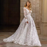 Wedding Dress 2026 New New Dress Sexy Lace Long-Sleeved Dress Evening Dress HZ0517