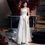 French Light Wedding Dress 2026 New Bridal Simple High-End Feeling Yarn Temperament White Fainting Dress Skirt HZ0517