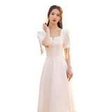 White Light Wedding Dress French Certificate Registration 2026 Fairy Qi Famous People Usually Wear Dress Travel Shooting Light Wedding Dress HZ0517