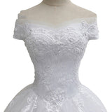 2026 New One-Word Shoulder White Collar Fishtail Thin French Court Style Long Sleeve Small Mid-Rise Wedding Dress HZ0517