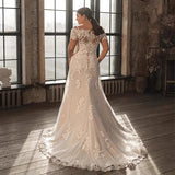 French Fish Tail Light Wedding Temperament Shoulder High-Grade Small Lace Dress White Travel Princess Go Out Yarn HZ0517